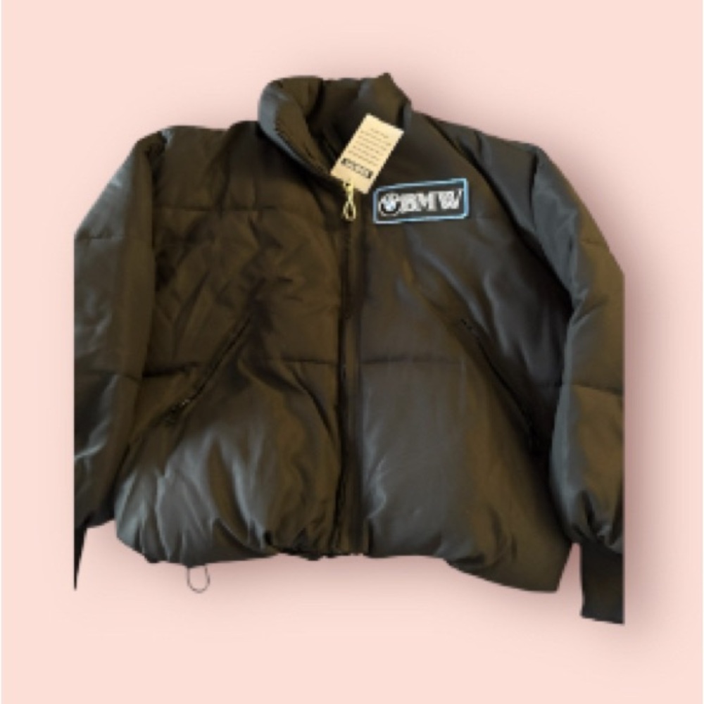 BMW Classic Black Puffer Jacket
Black Oversized 
Soft Warm - Picture 8 of 10